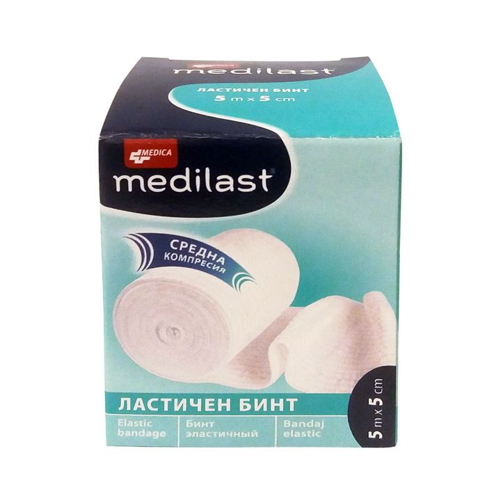 Medica Medilast Ластичен бинт със средна компресия 5 м/ 5 см х1 брой