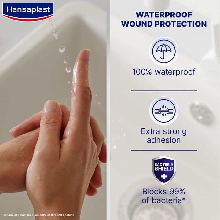 Hansaplast Aqua Protect Водоустойчиви пластири за леки наранявания х20 броя