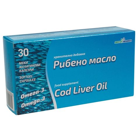 Рибено масло за здрави кости 1000 мг х30 капсули Phyto Pharma