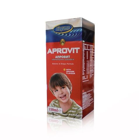 Biogame Апровит Сироп с вкус на малина за висок имунитет х150 мл