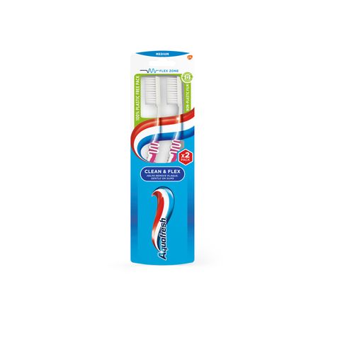 Aquafresh Clean & Flex Четка за зъби - Medium х1 + 1 броя
