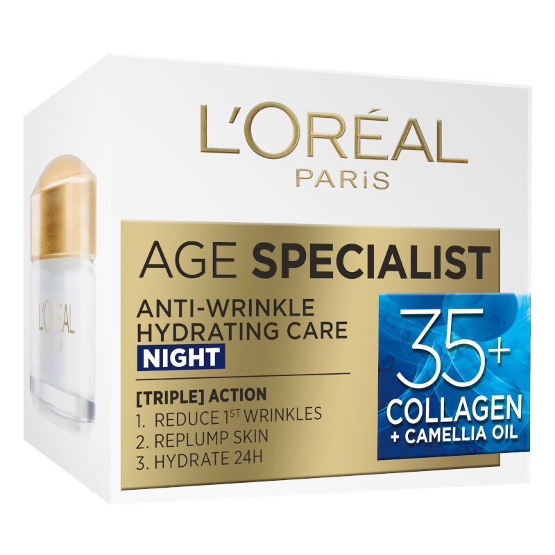 Loreal Age Specialist 35+ Хидратиращ нощен крем за лице x50 мл
