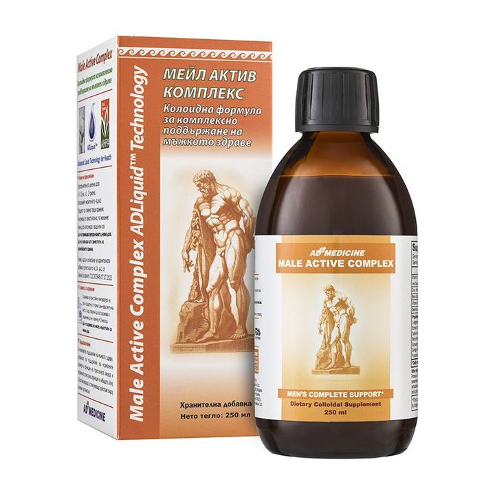 ADLiquid Male Active Complex Колоидна формула за комплексно поддържане на мъжкото здраве х250 мл AD Medicine