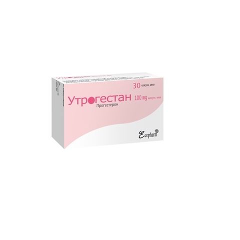 Утрогестан 100 mg х30 капсули, меки Ecopharm