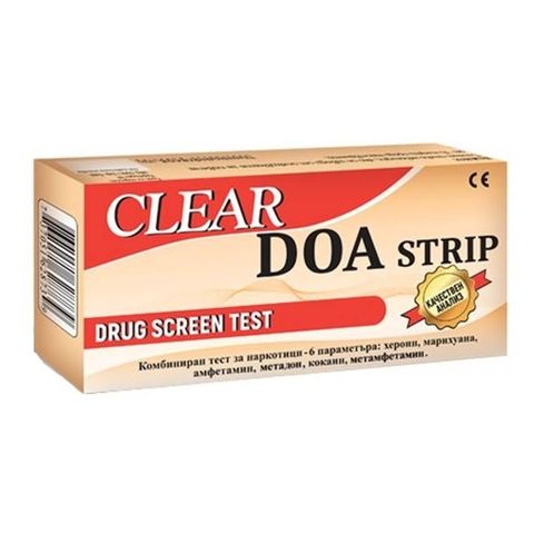 Clear DOA Combo-6 Комбиниран тест за наркотици и опиати, 6 параметъра, ленти