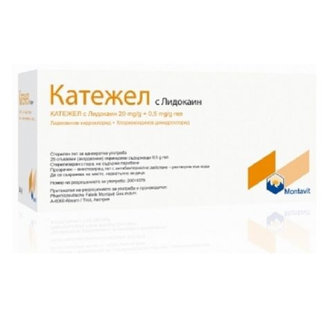 Катежел с Лидокаин 20 mg/g + 0,5 mg/g гел х12,5 г Montavit