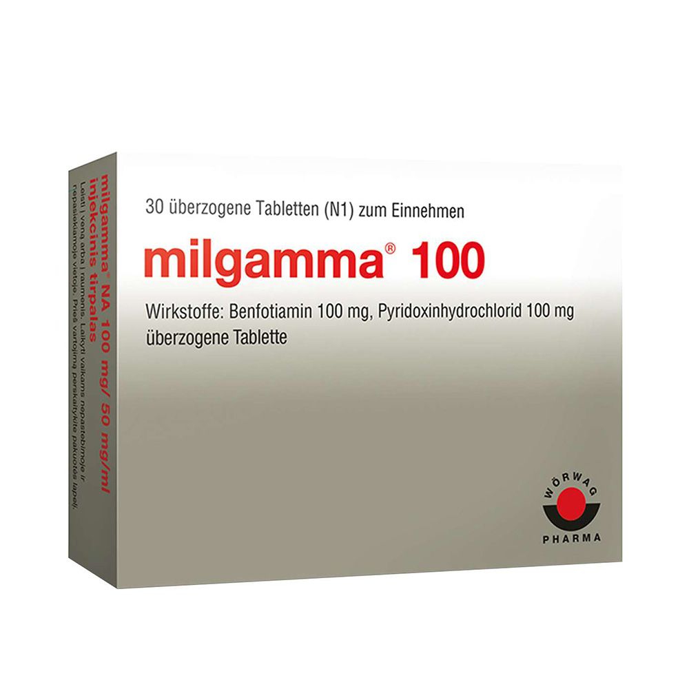 Милгамма 100 100 mg / 100 mg х30 обвити таблетки