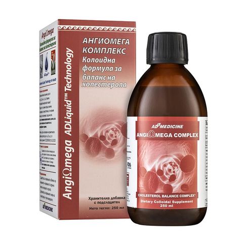 ADLiquid Ангиомега Колоиден разтвор за баланс на холестерола х250 мл AD Medicine