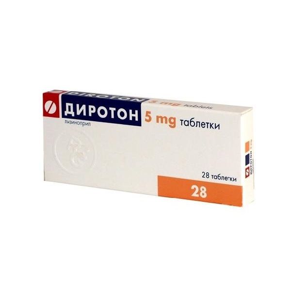 Диротон 5 mg x28 таблетки