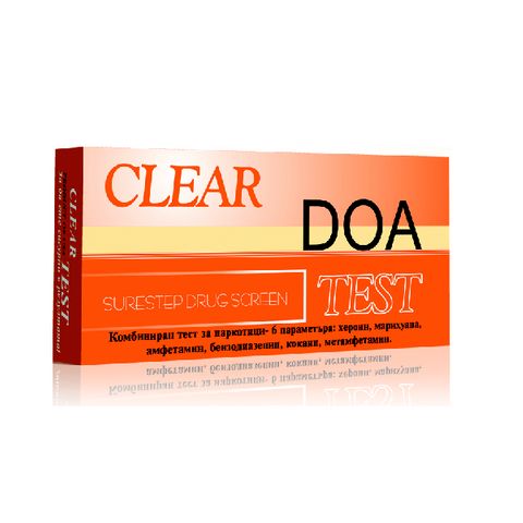 Clear DOA Combo-6 Комбиниран тест за наркотици и опиати, 6 параметъра, касета
