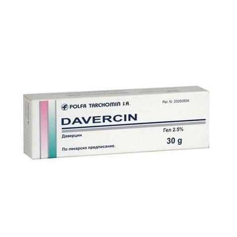 Даверцин 25mg/g гел х30 г Polfa Tarchomin