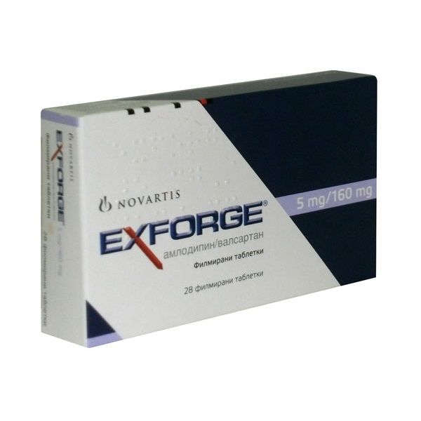 Ексфорж 5 mg/160 mg х28 филмирани таблетки