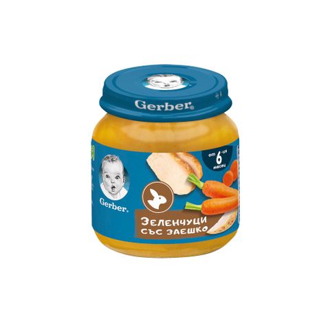 Gerber пюре зеленчуци със заешко за деца от 6-тия  месец x125 грама