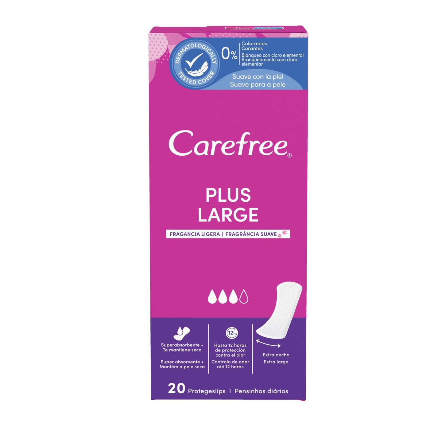 Carefree Plus Large Дамски eжедневни превръзки х20броя
