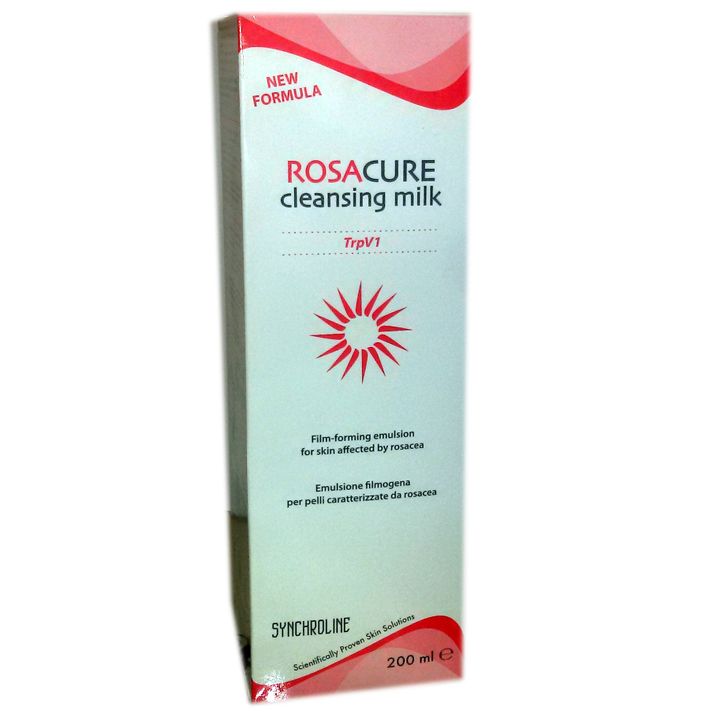 Synchroline Rosacure Почистващо мляко за лице за кожа с розацея x200 мл