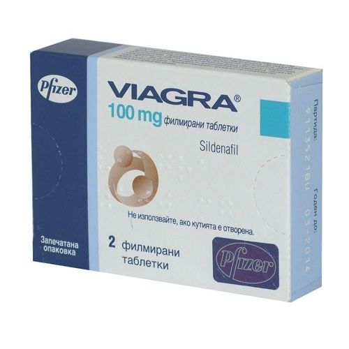 Виагра 100 mg х2 филмирани таблетки