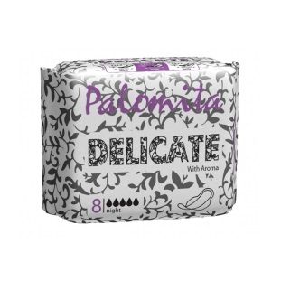 Palomita Delicate Ароматизирани дамски нощни превръзки х8 броя