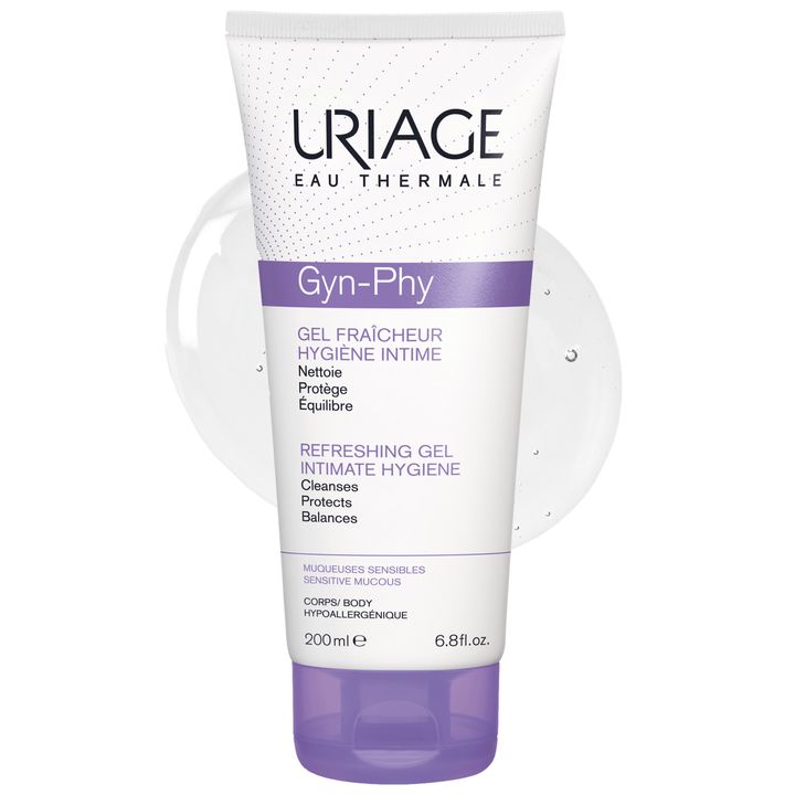 Uriage Gyn-Phy Защитен почистващ гел за интимна хигиена при чувствителна кожа и лигавица х200 мл
