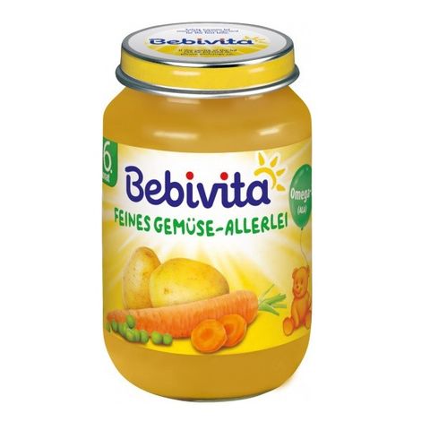 Bebivita Пюре различни зеленчуци от 6 месечна възраст х190 грама - 1011