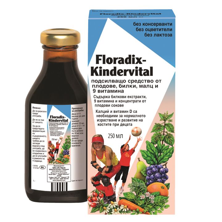 Floradix Киндервитал Билково-плодов еликсир за деца х250 мл