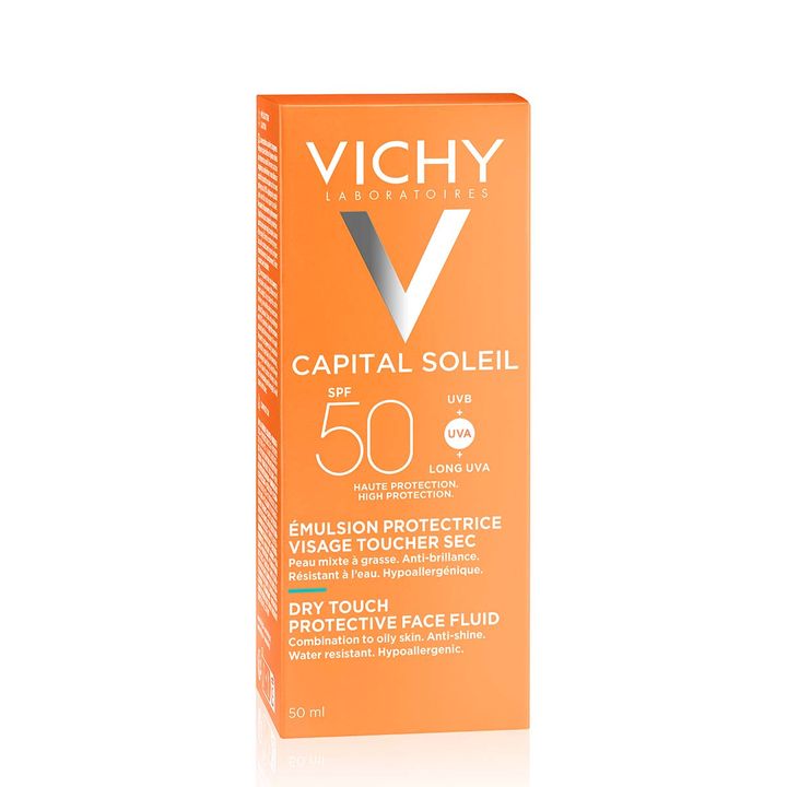 Vichy Capital Soleil Матиращ слънцезащитен флуид за лице SPF 50 х50 мл