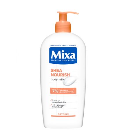 Mixa Shea Nourish Интензивно подхранващо мляко за тяло за суха и много суха кожа х400 мл