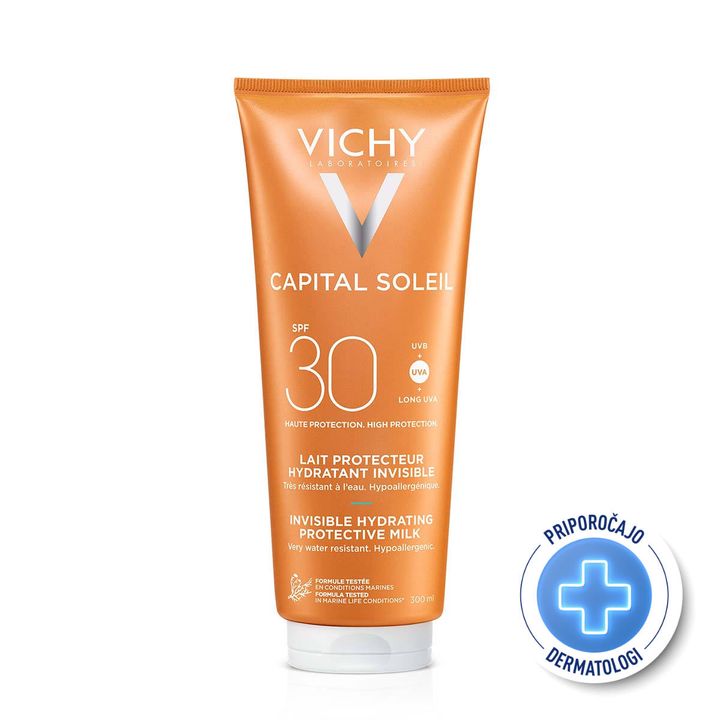 Vichy Capital Soleil Хидратиращо мляко за лице и тяло SPF30 x300 мл