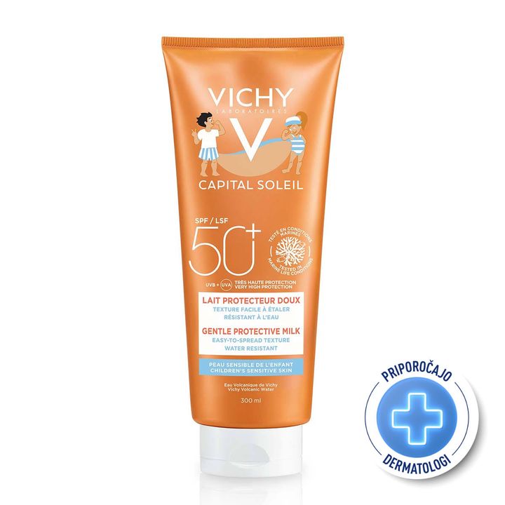 Vichy Capital Soleil Слънцезащитно мляко за лице и тяло за деца SPF50+ x300 мл
