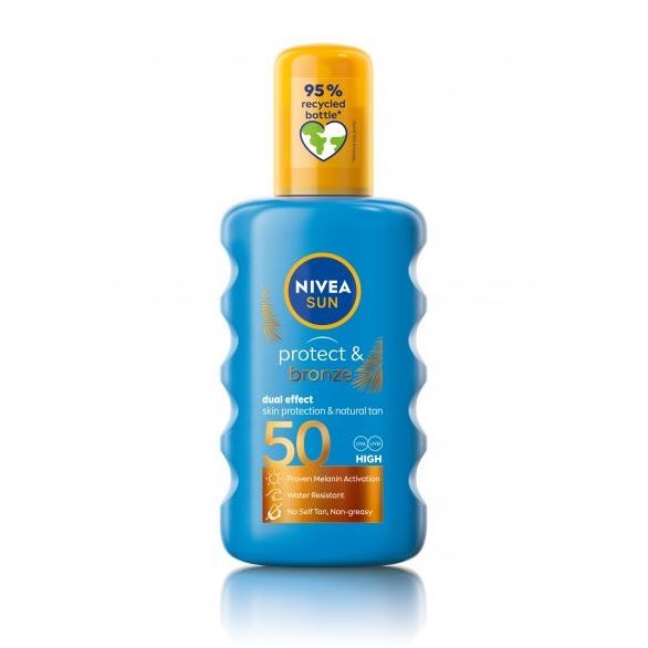Nivea Sun Protect & Bronze Слънцезащитен спрей за активиране на тена SPF50 х200 мл