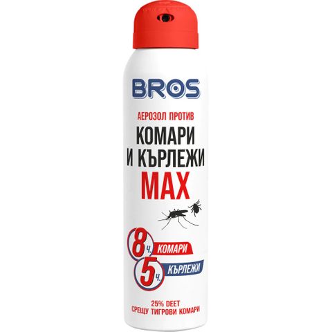 Bros Max Аерозол против комари и кърлежи х90 мл