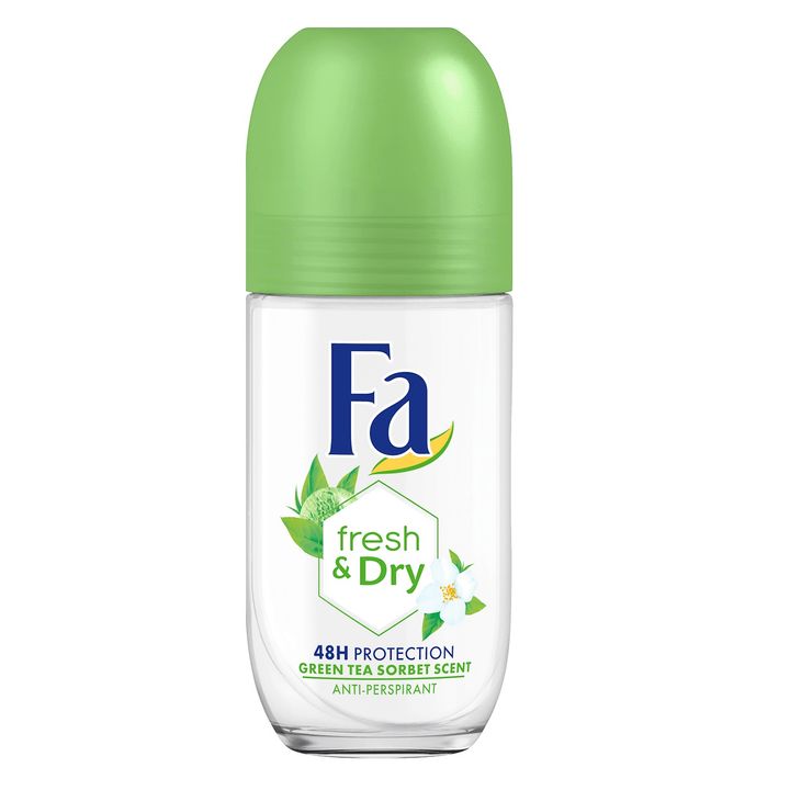Fa Fresh&Dry Део рол-он против изпотяване за жени с аромат на зелен чай х50 мл