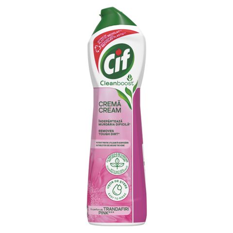 Cif Cleanboost Cream Pink Почистващ крем за кухня x500 мл