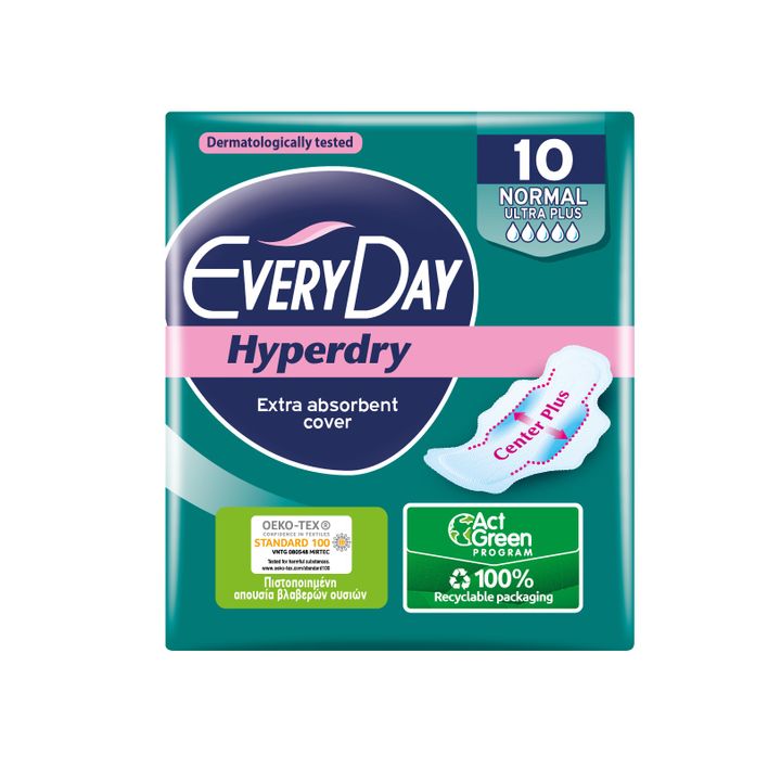 Everyday Hyperdry Normal Ultra Plus Дамски превръзки х10 броя