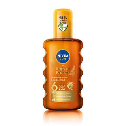 Nivea Sun Слънцезащитно спрей олио с Каротен за тяло за интензивен и равномерен тен SPF6 x200 мл