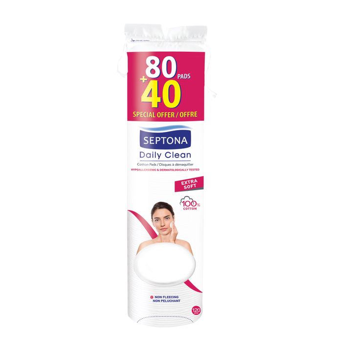 Septona Daily Clean Тампони за почистване на грим x80 броя