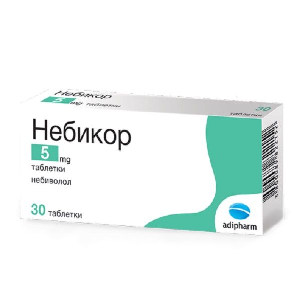 Небикор 5 mg х30 таблетки Adipharm
