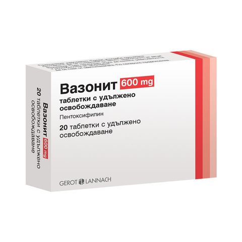 Вазонит 600 mg х20 таблетки с удължено освобождаване