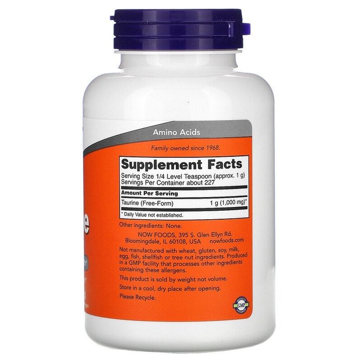 Таурин на прах х227 грама Now Foods