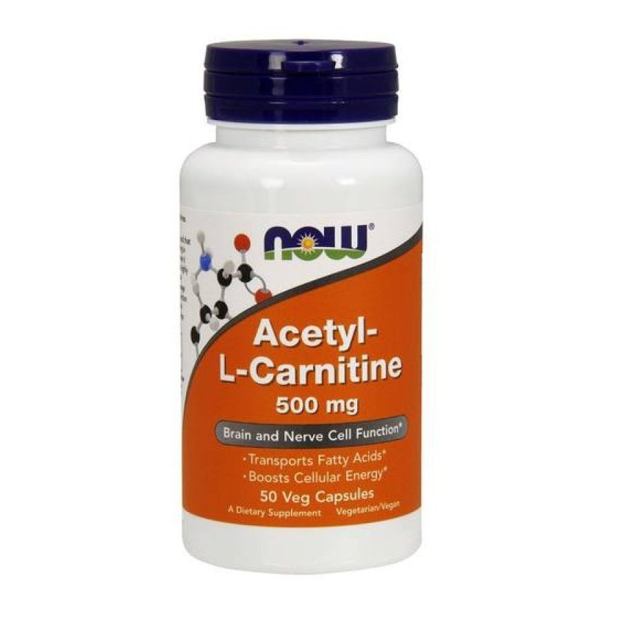 Now Foods Acetyl LCarnitine 500 мг х50 капсули