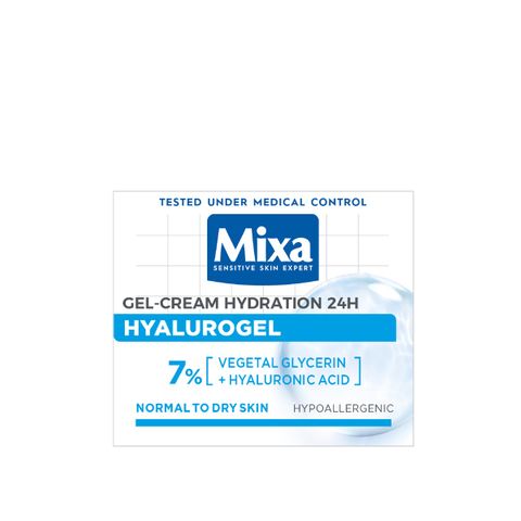 Mixa Hyalurogel Хидратиращ крем за лице за чувствителна и дехидратирана кожа x50 мл