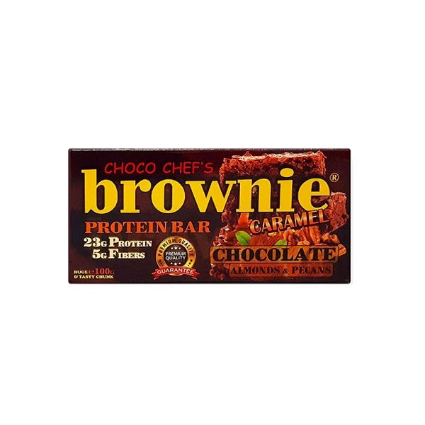 Choco Chef's Brownie Протеинов десерт брауни с шоколад, бадеми и пекани x100 грама
