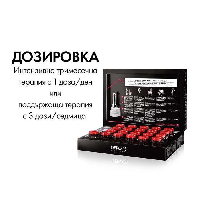 Vichy Dercos Aminexil Clinical 5 Терапия против косопад за мъже x21 ампули