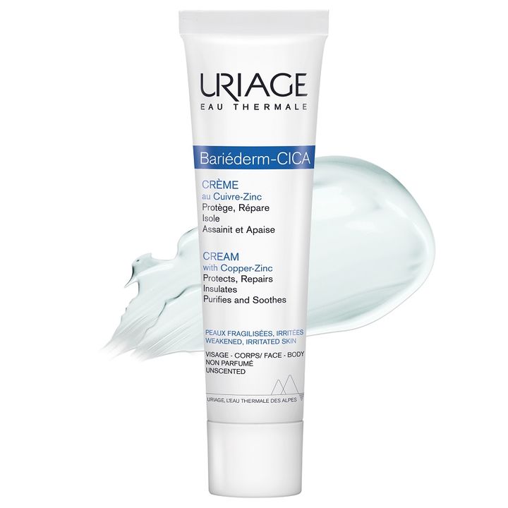 Uriage Bariederm Cica Cu-Zn+ Възстановяваща и успокояваща емулсия за лице и тяло за суха кожа x15 мл