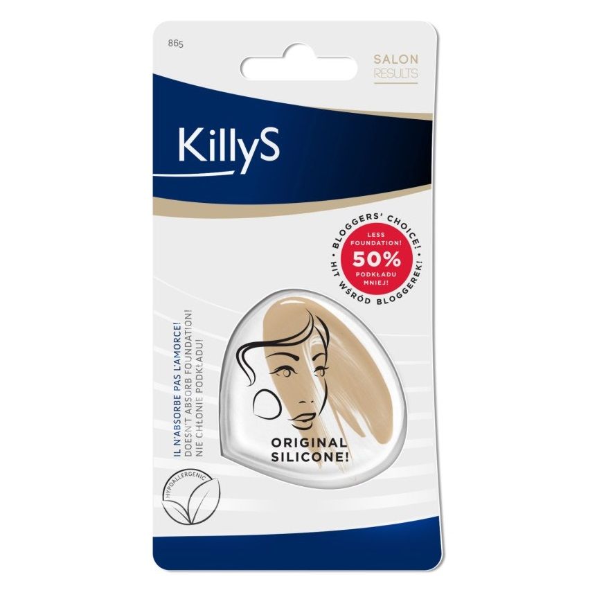 KillyS Силиконова гъба за нанасяне на грим, фон дьо тен и база x1 брой