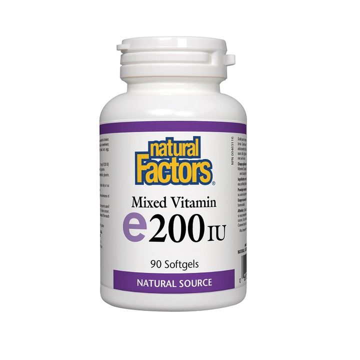 Витамин Е Токофероли микс антиоксидантна защита 200IU х90 капсули Natural Factors
