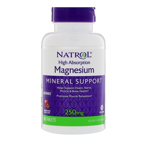 Магнезий 250 мг х60 дъвчащи таблетки Natrol