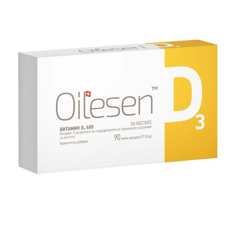Oilesen Витамин D3 400 х90 капсули Valentis