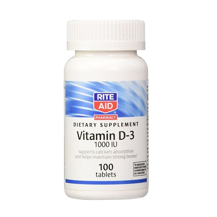 Rite Aid Витамин D3 1000 IU за здрави кости х100 таблетки