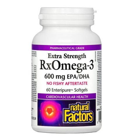 Natural Factors RX Omega-3 Extra Strength За сърдечно-съдовата система 1170 мг х60 софтгел капс