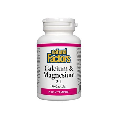 Natural Factors Calcium & Magnesium + Vitamin D3 х90 капсули